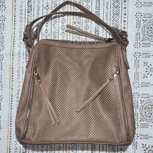 Madison West City Perforated Zipper Tote Bag